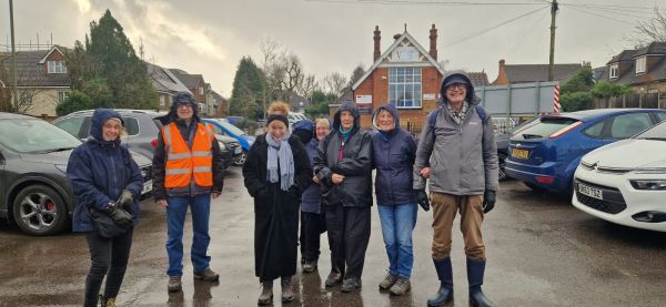 Walkers at the meeting point